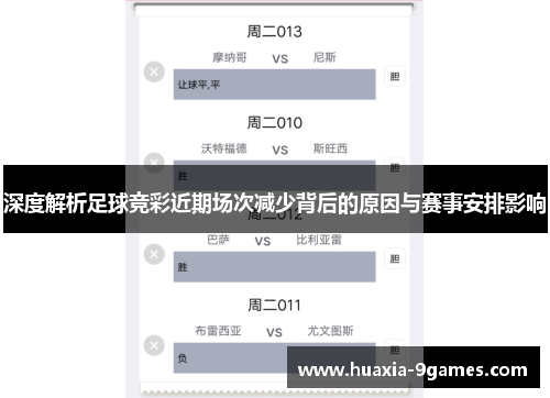 深度解析足球竞彩近期场次减少背后的原因与赛事安排影响